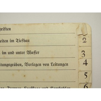 De belangrijkste voorschriften voor ongevallenpreventie in Reich arbeidservice, rad. Espenlaub militaria